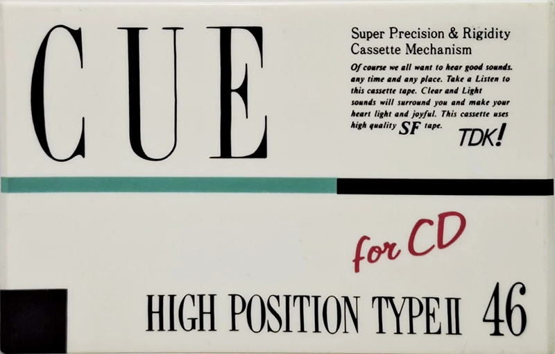 Compact Cassette TDK CUE 46 "CUE-46W" Type II Chrome 1987 Japan
