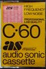 Compact Cassette Audio Sonic 60 Type I Normal 1972 Europe