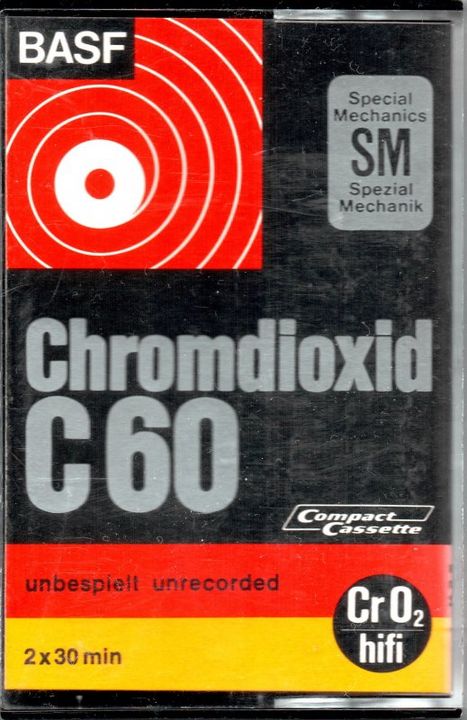 Compact Cassette BASF Chromdioxid 60 Type II Chrome 1972 Europe