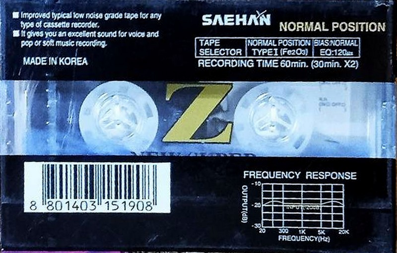 Compact Cassette Saehan New Super Z 60 Type I Normal Europe