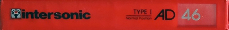 Compact Cassette Intersonic AD 46 Type I Normal Greece