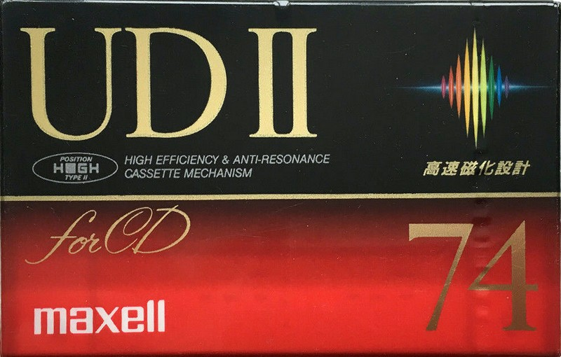 Compact Cassette Maxell UDII / UD2 74 "UD2-74(F)" Type II Chrome 1992 Japan
