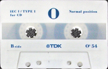 Compact Cassette TDK Optima 54 "O1" Type I Normal 1997 Europe