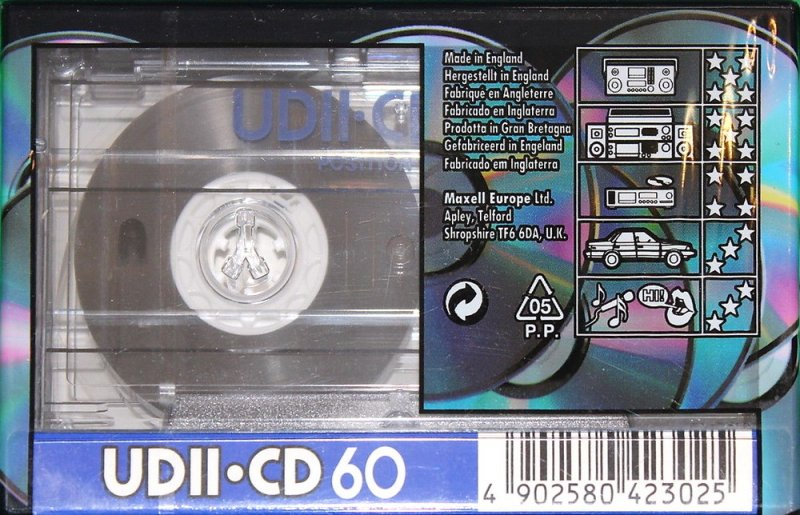 Compact Cassette Maxell UDII-CD 60 Type II Chrome 1998 Europe