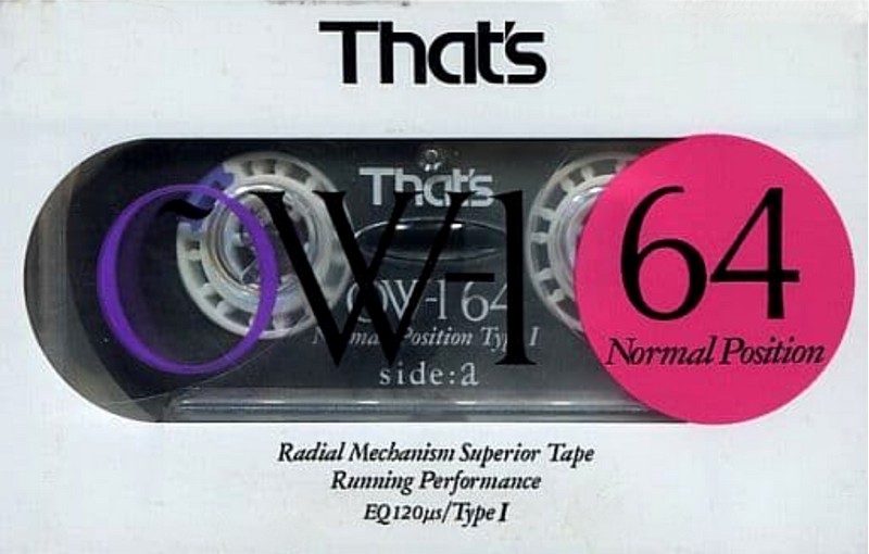 Compact Cassette Thats OW-1 64 Type I Normal 1991 Japan