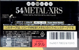 Compact Cassette Sony Metal-XRS 54 Type IV Metal 1994 Japan
