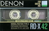 Compact Cassette Denon RD-X 42 Type I Normal 1986 Japan