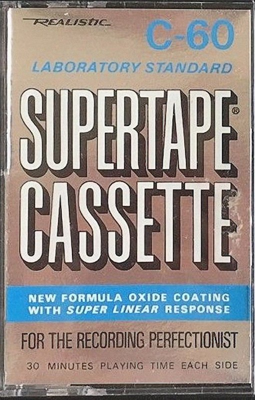 Compact Cassette Realistic Supertape 60 Type I Normal 1973 USA