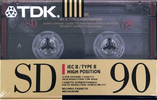 Compact Cassette TDK SD 90 Type II Chrome 1990 North America