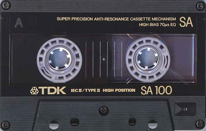 Compact Cassette TDK SA 100 Type II Chrome 1988 Australia, Europe