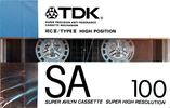 Compact Cassette TDK SA 100 Type II Chrome 1988 Australia, Europe