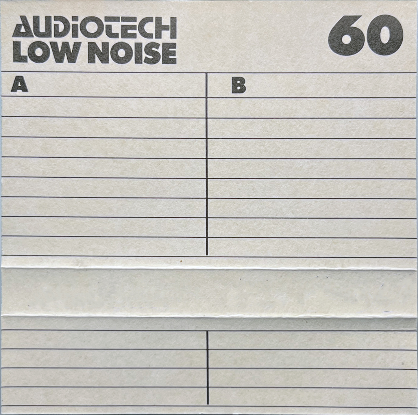 Compact Cassette Audiotech 60 Type I Normal 1978 Germany