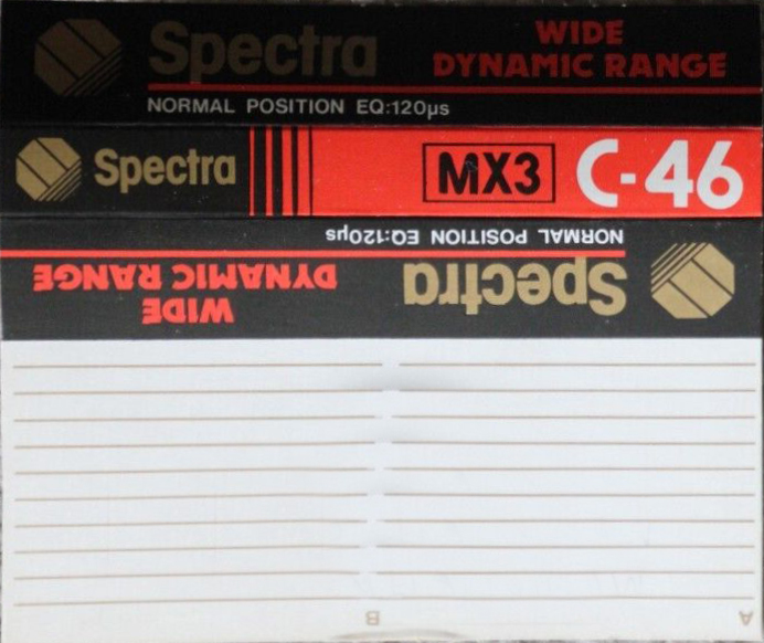 Compact Cassette Spectra MX3 46 Type I Normal Japan