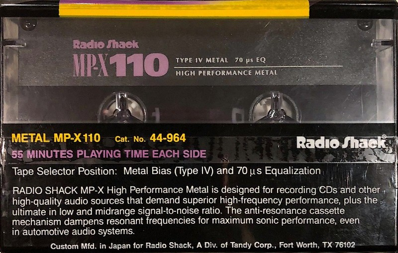 Compact Cassette: Realistic Radio Shack - MP-X 110