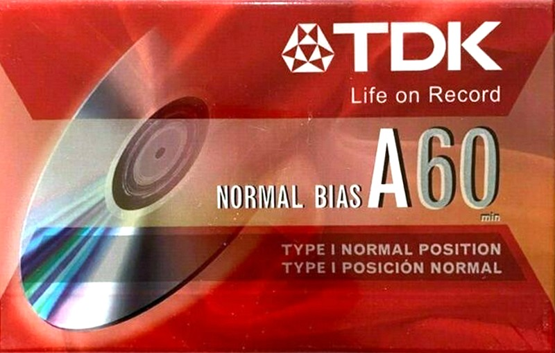 Compact Cassette TDK A 60 "6395 1181-D" Type I Normal 2008 USA