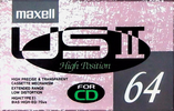 Compact Cassette Maxell US 64 "USII 64" Type II Chrome 1991 Japan