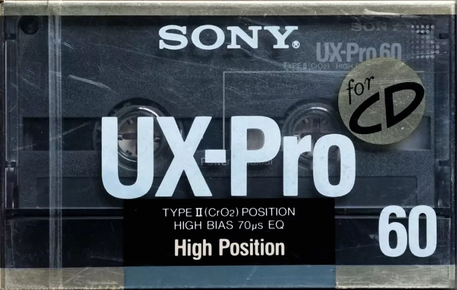 Compact Cassette Sony UX-Pro 60 "UX-PRO60A" Type II Chrome 1988 Japan