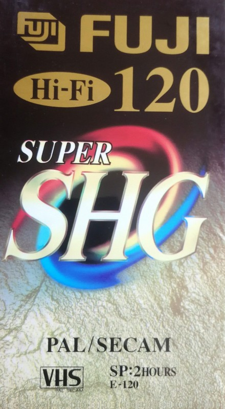 VHS, Video Home System Fuji SHG 120 "SHG E-120" Type I Normal 2005 Worldwide