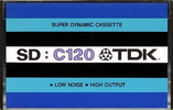 Compact Cassette TDK SD 120 Type I Normal 1973 USA