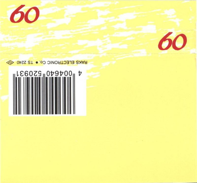 Compact Cassette RAKS Raks `n Roll 60 Type I Normal 1996 Europe