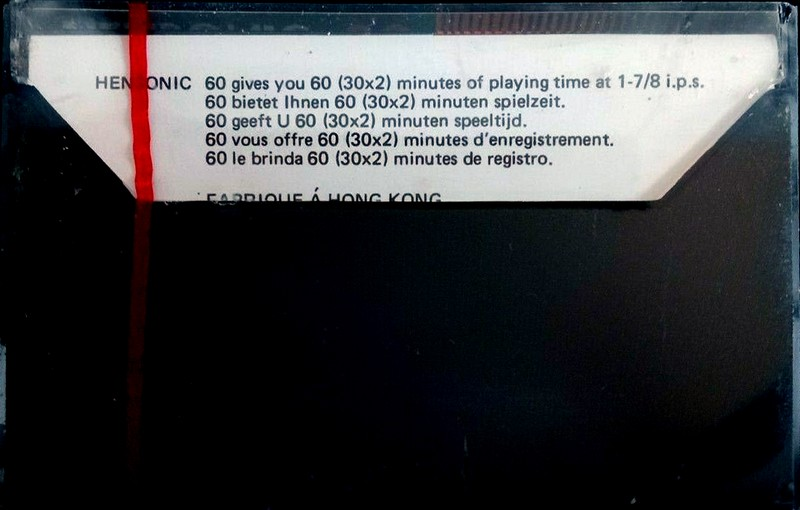 Compact Cassette Hensonic 60 Type I Normal Hong Kong