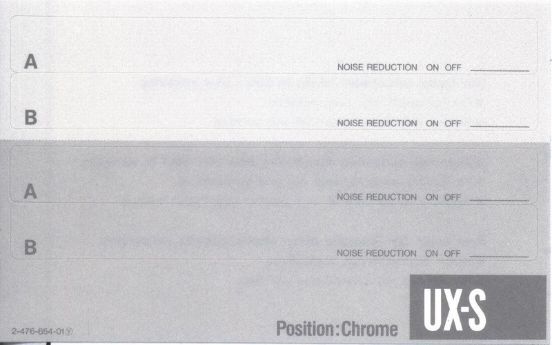 Compact Cassette Sony UX-S 90 "UX-S90c" Type II Chrome 1990 Europe