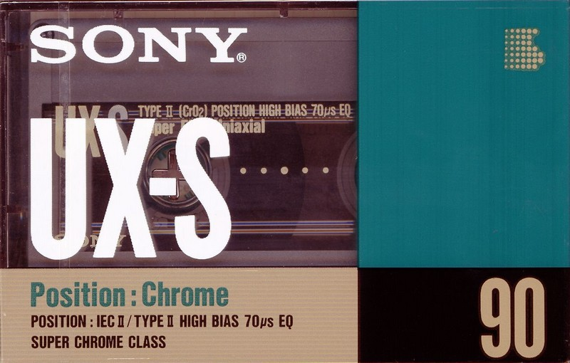 Compact Cassette Sony UX-S 90 "UX-S90c" Type II Chrome 1990 Europe