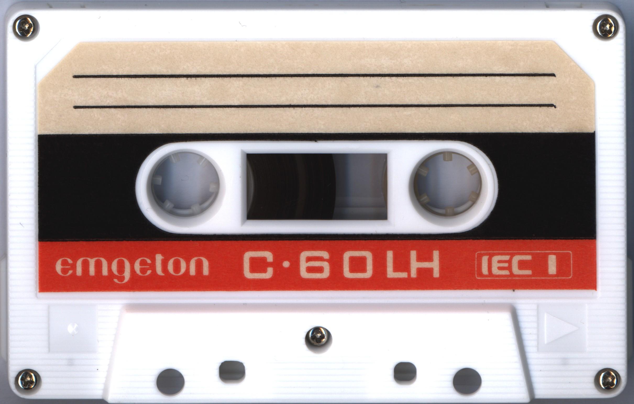 Compact Cassette Emgeton LH 60 Type I Normal 1989 Czechoslovakia