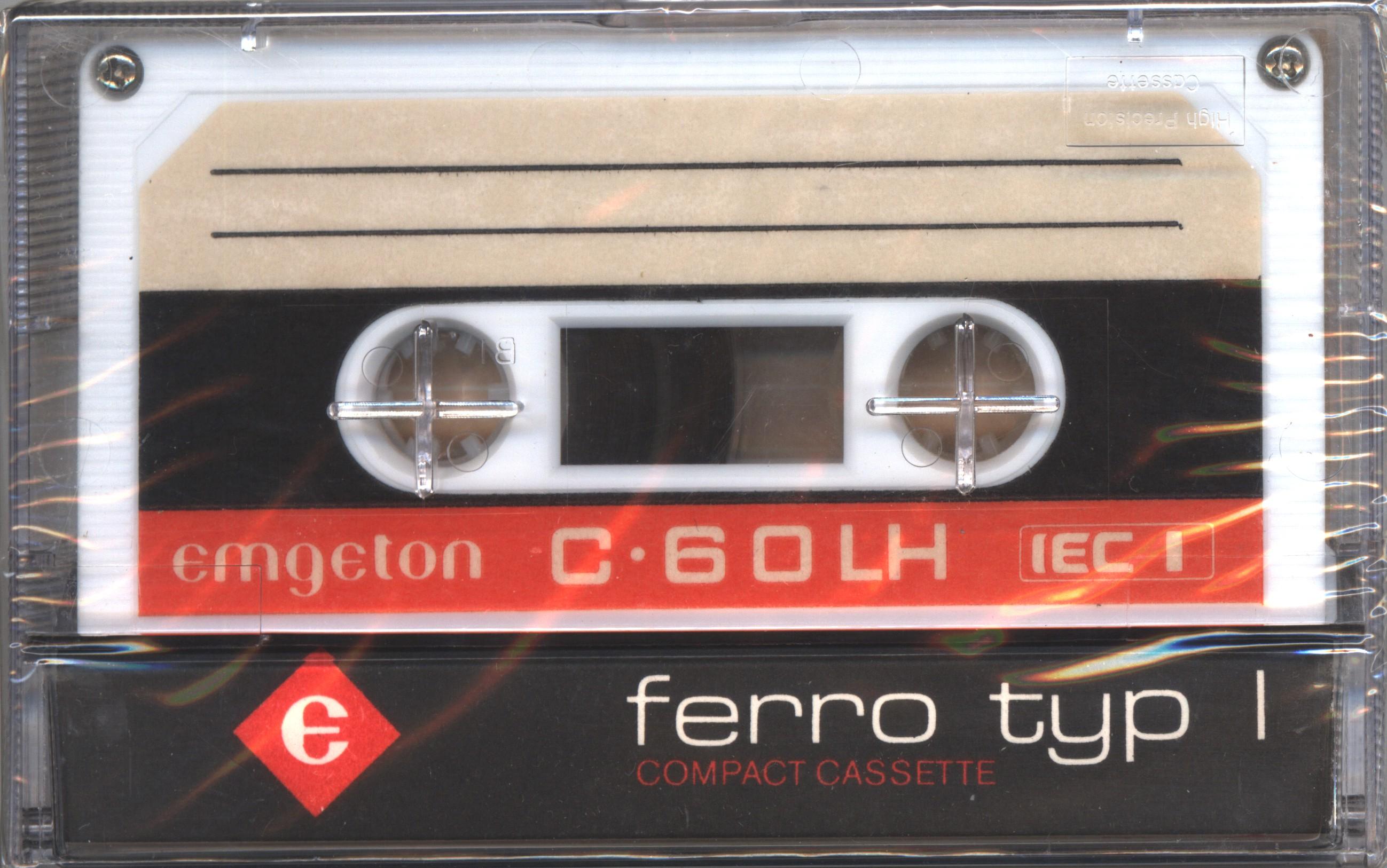 Compact Cassette Emgeton LH 60 Type I Normal 1989 Czechoslovakia