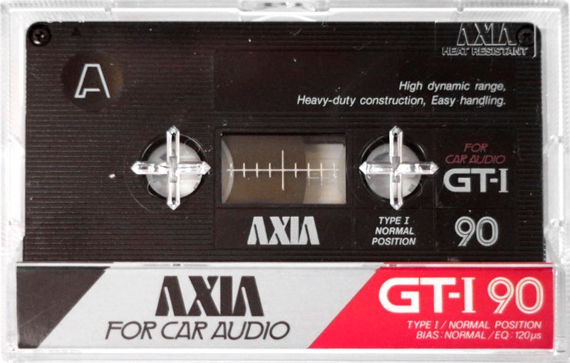 Compact Cassette AXIA GT-I 90 "For Car Audio" Type I Normal 1985 Japan