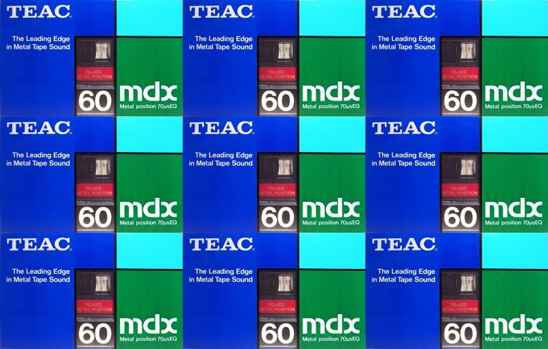 Compact Cassette Teac MDX 60 Type IV Metal 1985 Japan