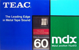 Compact Cassette Teac MDX 60 Type IV Metal 1985 Japan