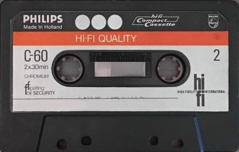 Compact Cassette Philips Chromium 60 "Hi-Fi Quality" Type II Chrome 1975 Europe