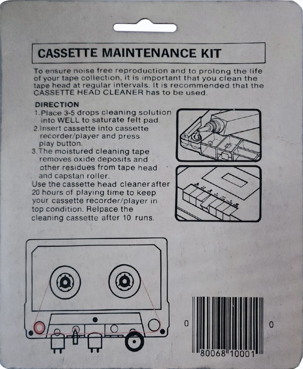 Blister Sentry "CMK01" Cleaning Cassette 1996 USA