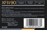 Compact Cassette JVC XFIV 90 Type IV Metal 1990 North America