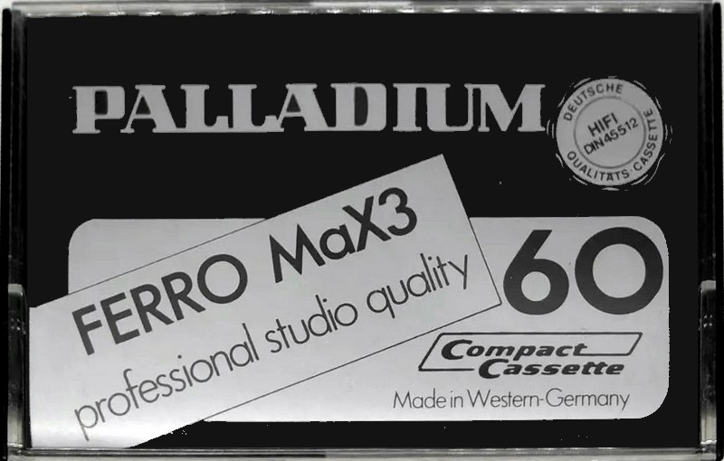Compact Cassette Palladium Ferro MaX3 60 Type I Normal 1981 Europe