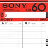 Compact Cassette Sony LNX 60 Type I Normal 1983 USA