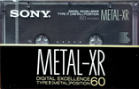Compact Cassette Sony Metal-XR 60 "MTL-XR60" Type IV Metal 1989 Japan