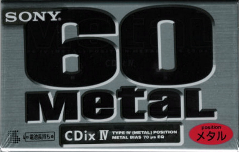 Compact Cassette Sony CDix IV 60 "C-60CDX4E" Type IV Metal 1997 Japan