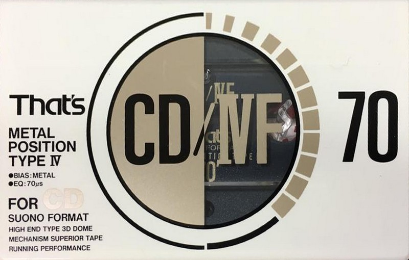Compact Cassette Thats CD-IVF 70 Type IV Metal 1991 Japan