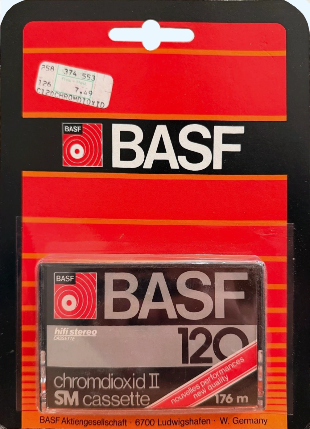 Blister BASF Chromdioxid 120 Type II Chrome 1979 Europe