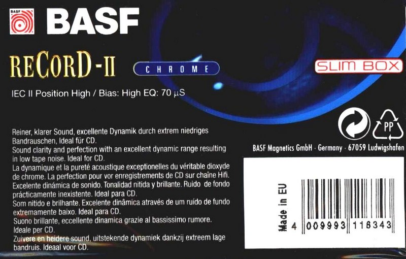 Compact Cassette: BASF  - Record II 54