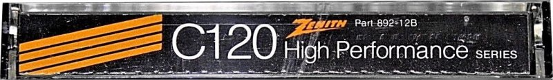 Compact Cassette Zenith High Performance 120 Type I Normal 1984 USA