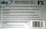 Compact Cassette Sky FX 90 Type I Normal 1999 Europe