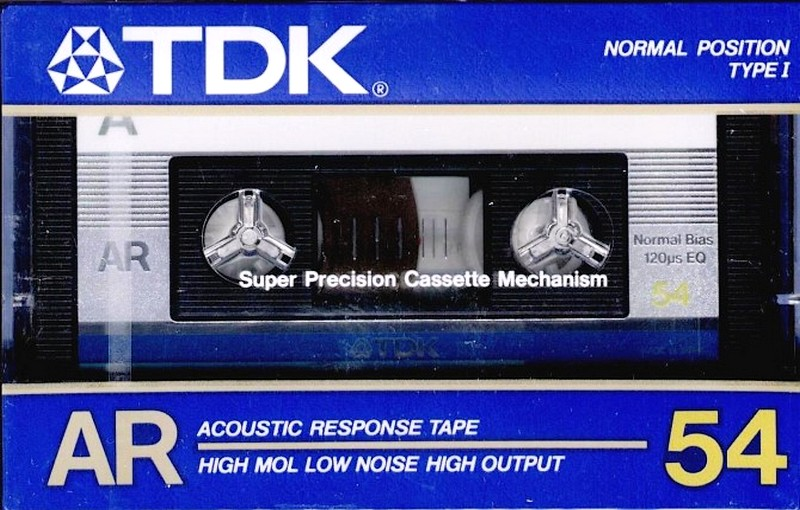 Compact Cassette TDK AR 54 "AR-54F" Type I Normal 1985 Japan