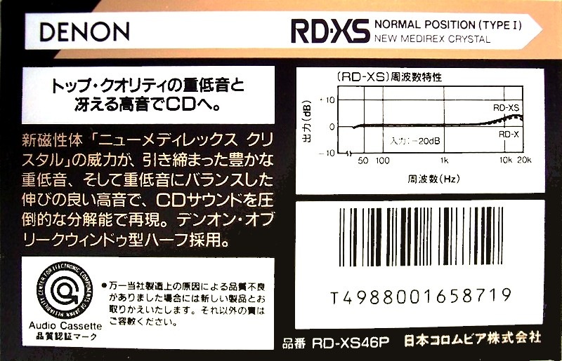 Compact Cassette: Nippon Columbia / Denon Denon - RD-XS 46