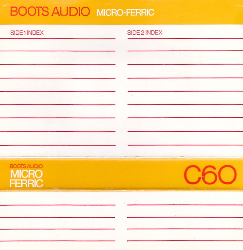 Compact Cassette: Unknown Boots Audio -  60