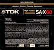 Compact Cassette TDK SA-X 60 Type II Chrome 1982 Europe