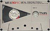 Compact Cassette Thats MR-X Pro 90 Type IV Metal 1984 Europe