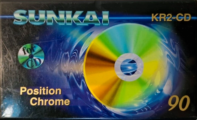 Compact Cassette Sunkai KR2-CD 90 Type II Chrome 1991 Europe